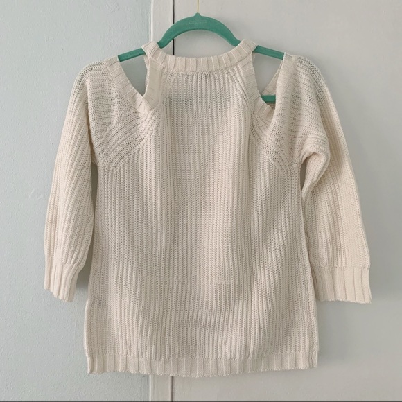 RAILS white Mika cold shoulder sweater top S - Picture 7 of 9